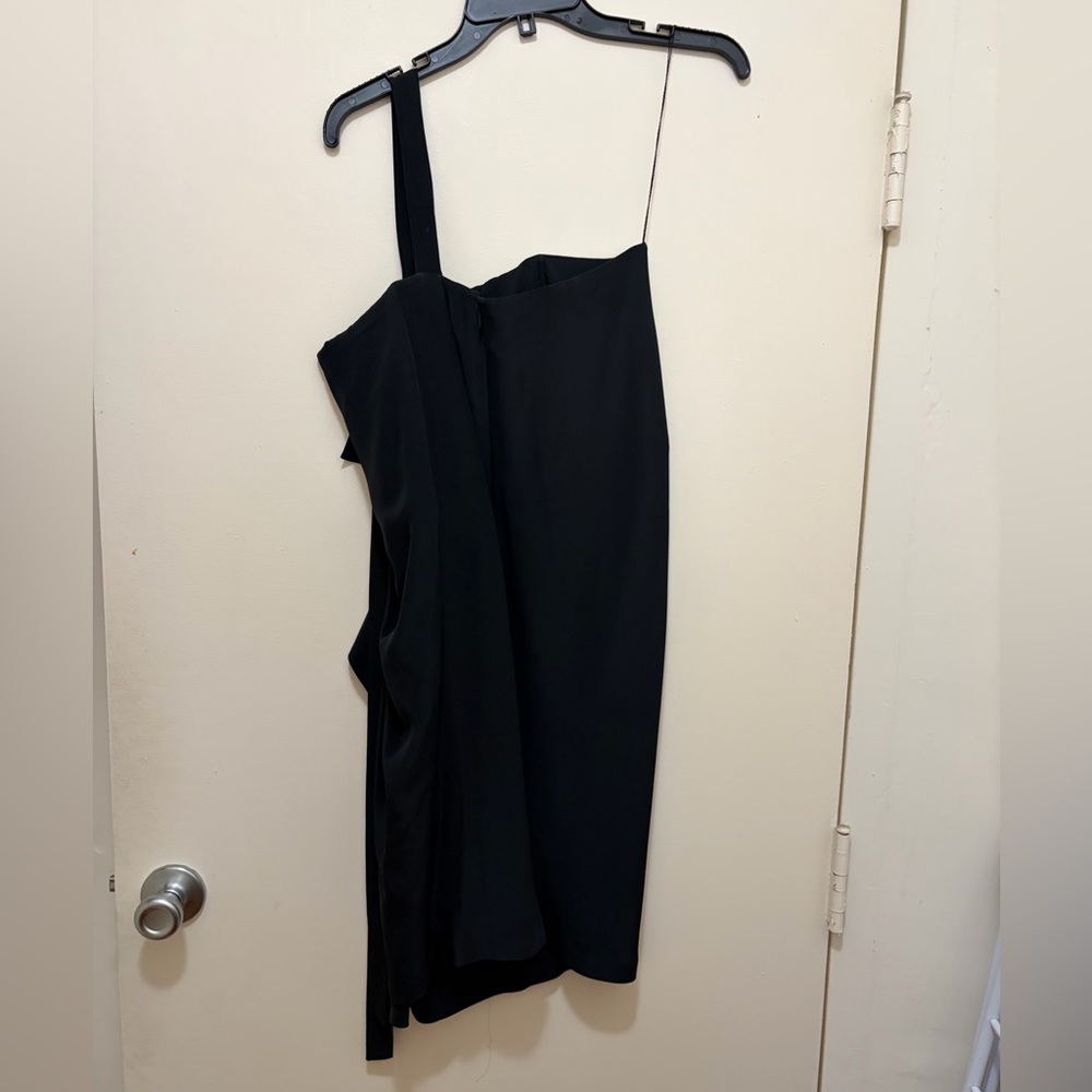Robert Rodriguez Black Asymmetric Neckline Dress - Size 8